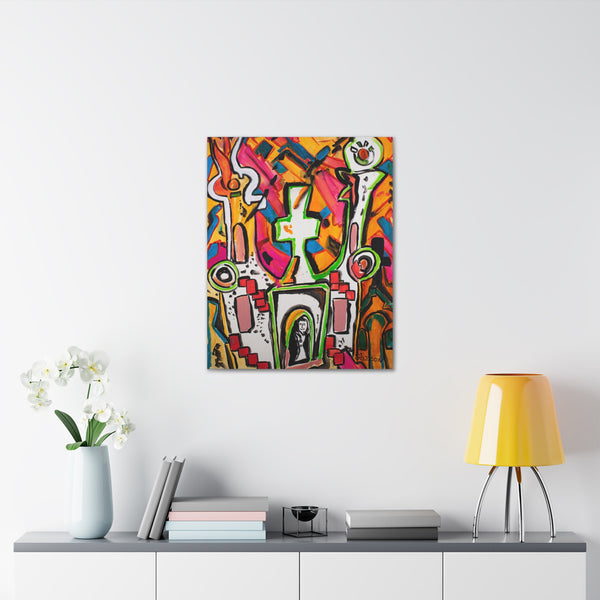 Print, Abstract Art, Folk Art, Painting, Canvas Print, Art Print, Canvas Gallery Wraps, "The Pontiff"