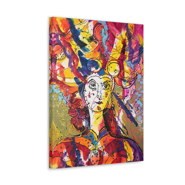 Print, Abstract Art, Folk Art, Painting, Canvas Print, Art Print, Canvas Gallery Wraps, "Manifest Mardi Gras"