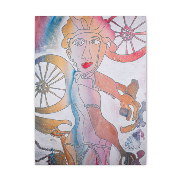 Print, Abstract Art, Folk Art, Painting, Canvas Print, Art Print, Canvas Gallery Wraps, "Turbo Goat"