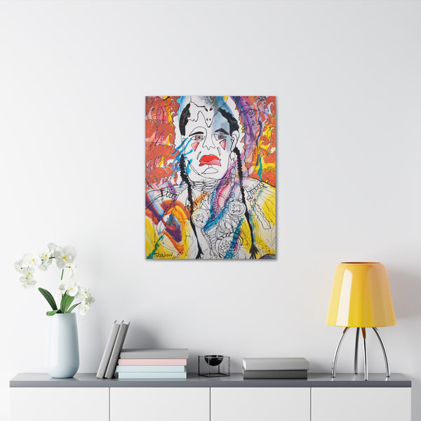 Print, Abstract Art, Folk Art, Painting, Canvas Print, Art Print, Canvas Gallery Wraps, "Unsettled"