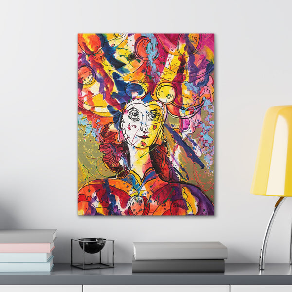 Print, Abstract Art, Folk Art, Painting, Canvas Print, Art Print, Canvas Gallery Wraps, "Manifest Mardi Gras"