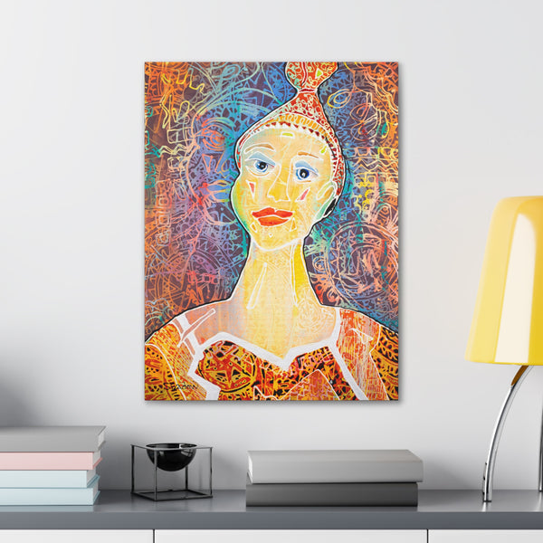 Print, Abstract Art, Folk Art, Painting, Canvas Print, Art Print, Canvas Gallery Wraps, "Spirit Lady"