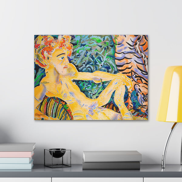 Print, Abstract Art, Folk Art, Painting, Canvas Print, Art Print, Canvas Gallery Wraps, "Lost Leaf"