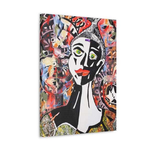 Print, Abstract Art, Folk Art, Painting, Canvas Print, Art Print, Canvas Gallery Wraps, "Envy"