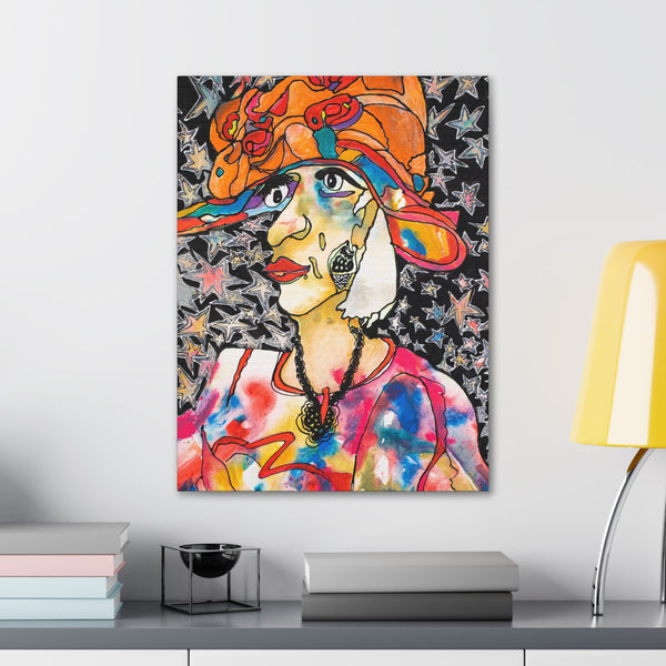 Print, Abstract Art, Folk Art, Painting, Canvas Print, Art Print, Canvas Gallery Wraps, "Jackpot"