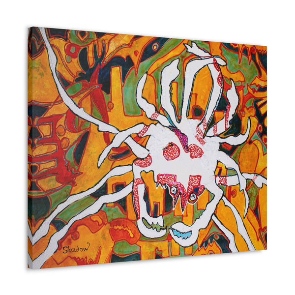 Print, Abstract Art, Folk Art, Painting, Canvas Print, Art Print, Canvas Gallery Wraps, "The Friendly Crab"