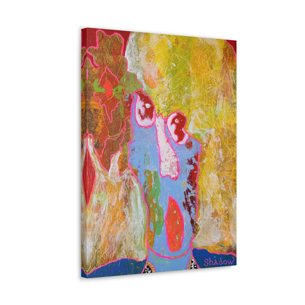 Print, Abstract Art, Folk Art, Painting, Canvas Print, Art Print, Canvas Gallery Wraps, "Where Have You Been?"