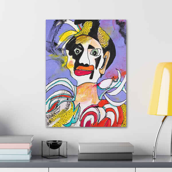Print, Abstract Art, Folk Art, Painting, Canvas Print, Art Print, Canvas Gallery Wraps, "Dressed Up"