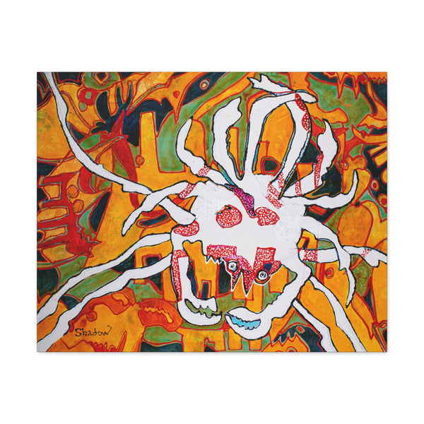 Print, Abstract Art, Folk Art, Painting, Canvas Print, Art Print, Canvas Gallery Wraps, "The Friendly Crab"