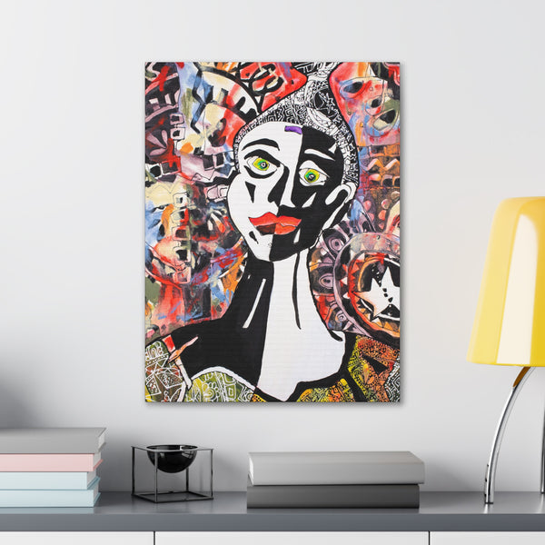 Print, Abstract Art, Folk Art, Painting, Canvas Print, Art Print, Canvas Gallery Wraps, "Envy"