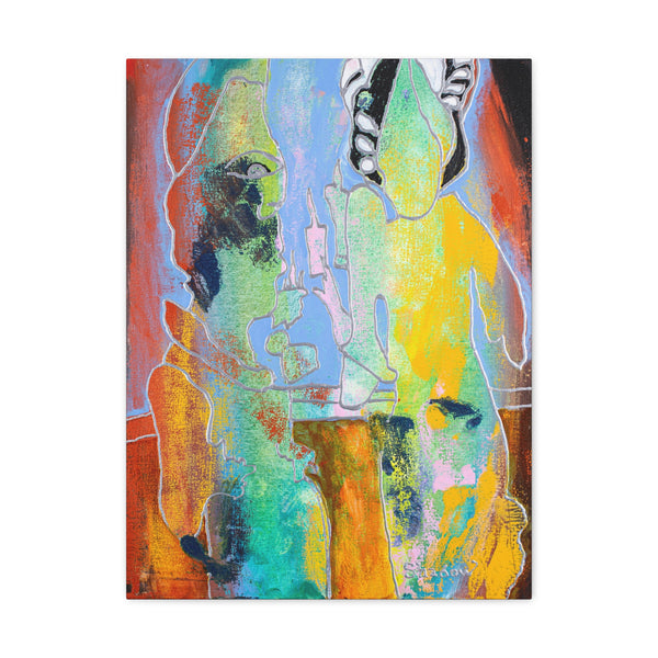 Print, Abstract Art, Folk Art, Painting, Canvas Print, Art Print, Canvas Gallery Wraps, "Hot Tea Anyone?"