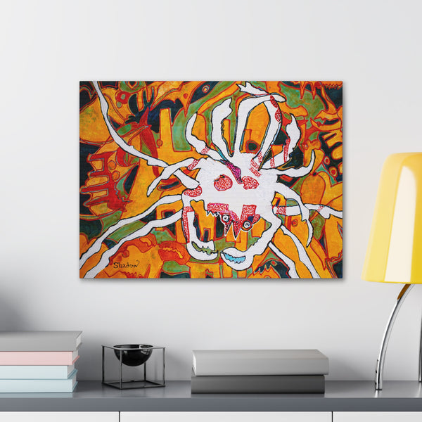 Print, Abstract Art, Folk Art, Painting, Canvas Print, Art Print, Canvas Gallery Wraps, "The Friendly Crab"