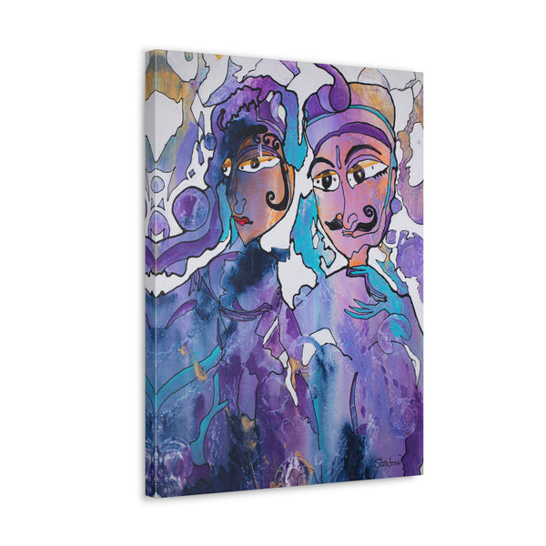 Print, Abstract Art, Folk Art, Painting, Canvas Print, Art Print, Canvas Gallery Wraps, "Arranged"