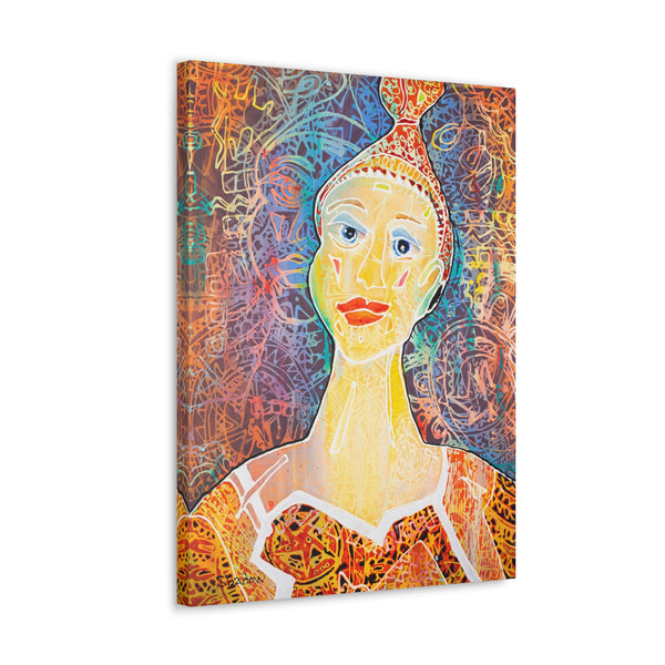 Print, Abstract Art, Folk Art, Painting, Canvas Print, Art Print, Canvas Gallery Wraps, "Spirit Lady"