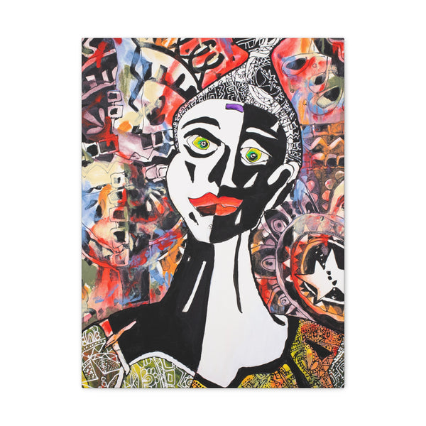 Print, Abstract Art, Folk Art, Painting, Canvas Print, Art Print, Canvas Gallery Wraps, "Envy"
