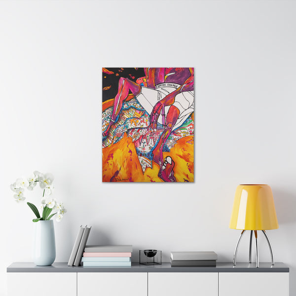 Print, Abstract Art, Folk Art, Painting, Canvas Print, Art Print, Canvas Gallery Wraps, "Chillin"