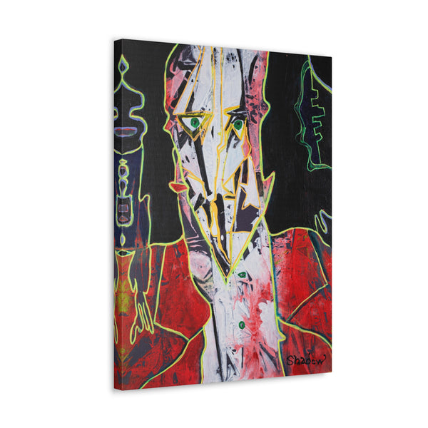 Print, Abstract Art, Folk Art, Painting, Canvas Print, Art Print, Canvas Gallery Wraps, "Mr. Handsome"
