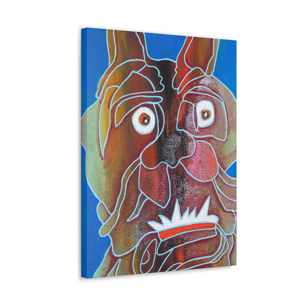 Print, Abstract Art, Folk Art, Painting, Canvas Print, Art Print, Canvas Gallery Wraps, dog, "Dog Mask"