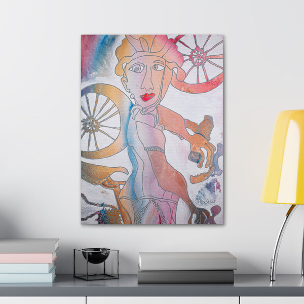 Print, Abstract Art, Folk Art, Painting, Canvas Print, Art Print, Canvas Gallery Wraps, "Turbo Goat"