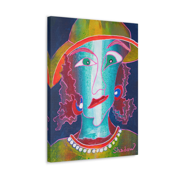 Print, Abstract Art, Folk Art, Painting, Canvas Print, Art Print, Canvas Gallery Wraps, "Ms Penny"
