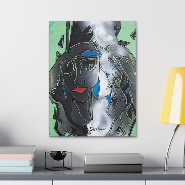 Print, Abstract Art, Folk Art, Painting, Canvas Print, Art Print, Canvas Gallery Wraps, "Snow Queen"