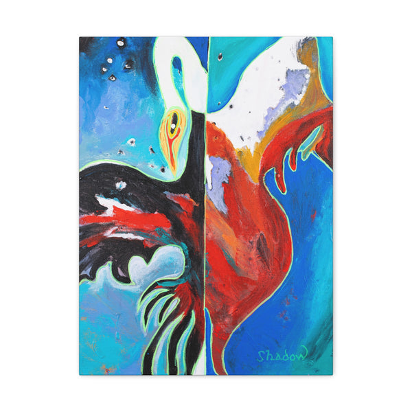Print, Abstract Art, Folk Art, Painting, Canvas Print, Art Print, Canvas Gallery Wraps, "Settle Down"