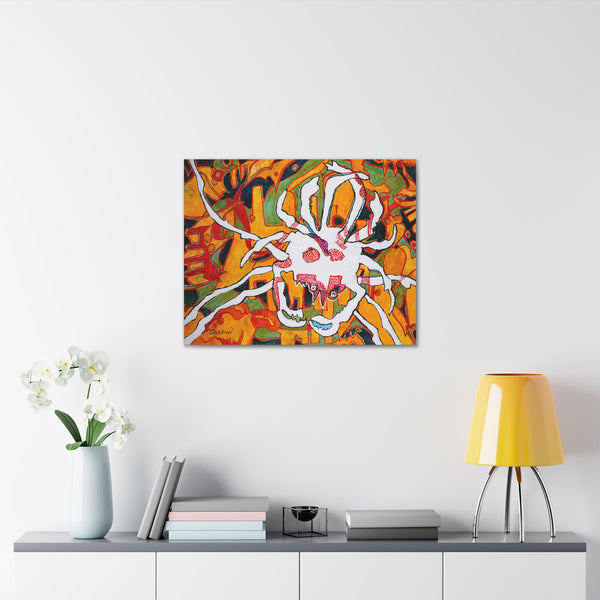 Print, Abstract Art, Folk Art, Painting, Canvas Print, Art Print, Canvas Gallery Wraps, "The Friendly Crab"