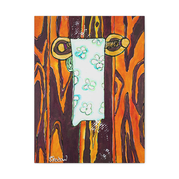 Print, Abstract Art, Folk Art, Painting, Canvas Print, Art Print, Canvas Gallery Wraps, "Miss Rolleta - She's On A Roll"