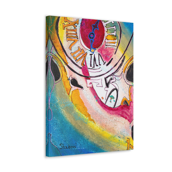 Print, Abstract Art, Folk Art, Painting, Canvas Print, Art Print, Canvas Gallery Wraps, "Time"