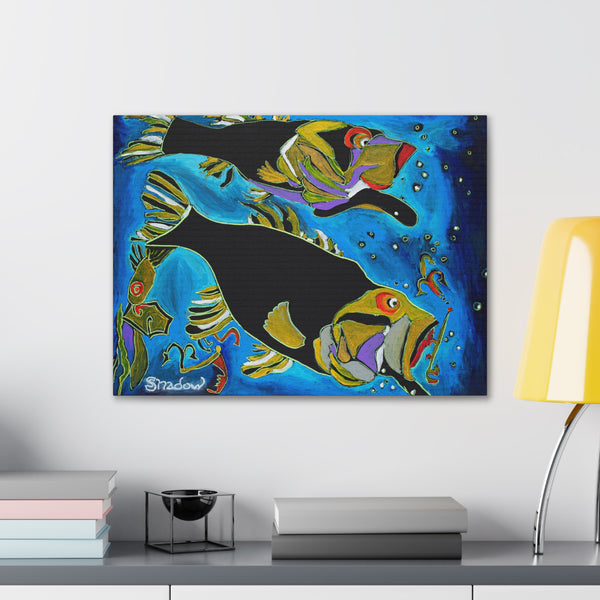 Print, Abstract Art, Folk Art, Painting, Canvas Print, Art Print, Canvas Gallery Wraps, "Hoogland"