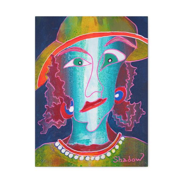 Print, Abstract Art, Folk Art, Painting, Canvas Print, Art Print, Canvas Gallery Wraps, "Ms Penny"