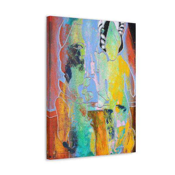 Print, Abstract Art, Folk Art, Painting, Canvas Print, Art Print, Canvas Gallery Wraps, "Hot Tea Anyone?"