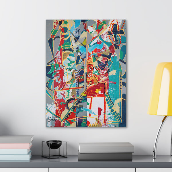Print, Abstract Art, Folk Art, Painting, Canvas Print, Art Print, Canvas Gallery Wraps, "Crystal Magic"