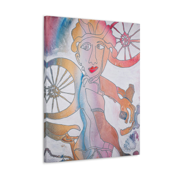 Print, Abstract Art, Folk Art, Painting, Canvas Print, Art Print, Canvas Gallery Wraps, "Turbo Goat"