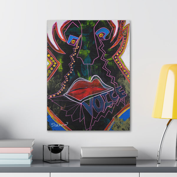Print, Abstract Art, Folk Art, Painting, Canvas Print, Art Print, Canvas Gallery Wraps, "Voice"