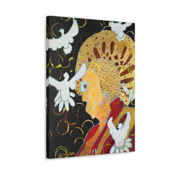 Print, Abstract Art, Folk Art, Painting, Canvas Print, Art Print, Canvas Gallery Wraps, "Dalai Lama"