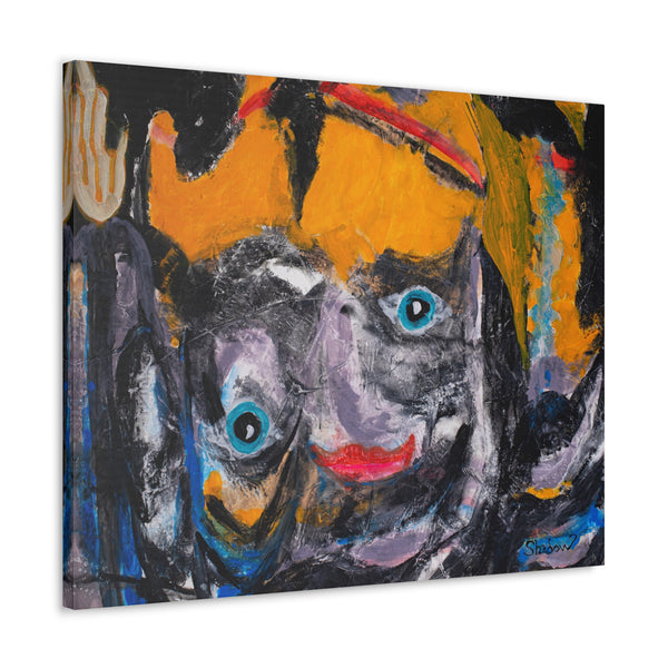 Print, Abstract Art, Folk Art, Painting, Canvas Print, Art Print, Canvas Gallery Wraps, "Jesus Loves Me"