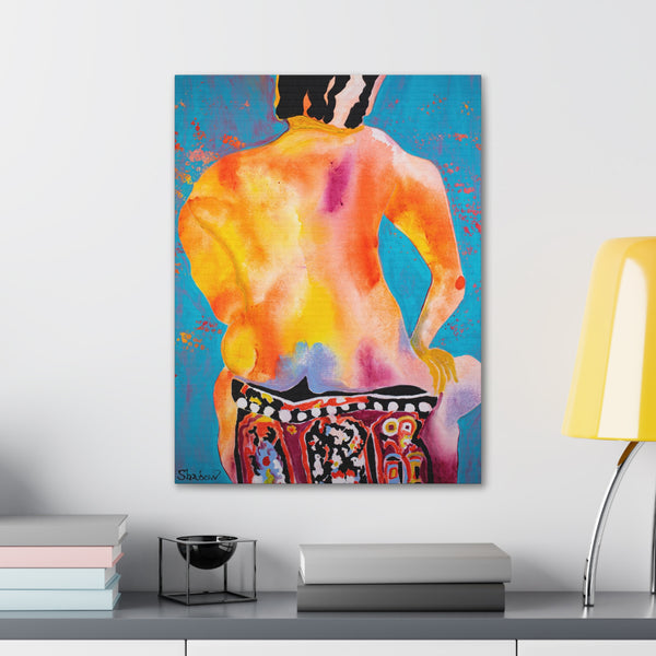 Print, Abstract Art, Folk Art, Painting, Canvas Print, Art Print, Canvas Gallery Wraps, "Dock of the Bay"