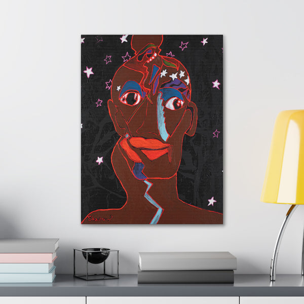 Print, Abstract Art, Folk Art, Painting, Canvas Print, Art Print, Canvas Gallery Wraps, "Espresso"