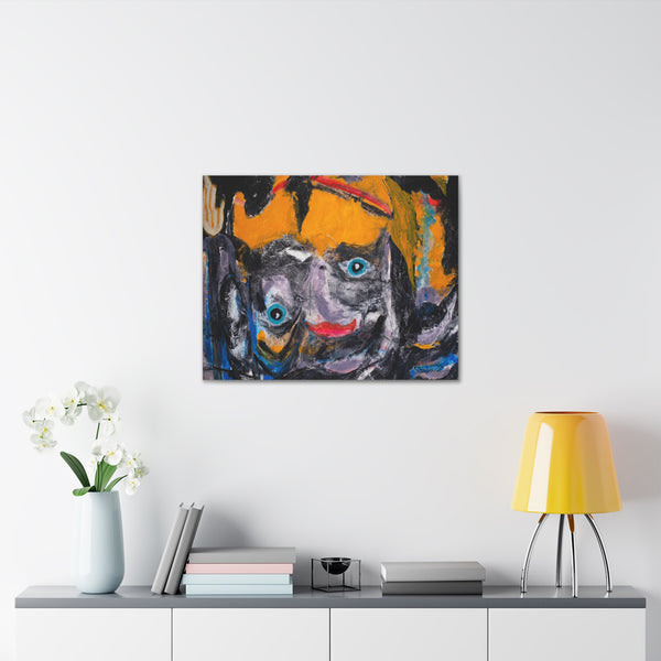 Print, Abstract Art, Folk Art, Painting, Canvas Print, Art Print, Canvas Gallery Wraps, "Jesus Loves Me"