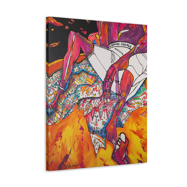 Print, Abstract Art, Folk Art, Painting, Canvas Print, Art Print, Canvas Gallery Wraps, "Chillin"