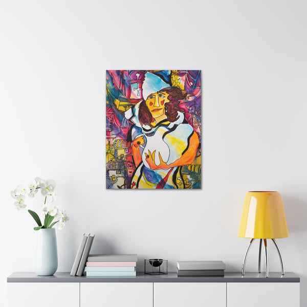 Print, Abstract Art, Folk Art, Painting, Canvas Print, Art Print, Canvas Gallery Wraps, "Treasure Seakers"