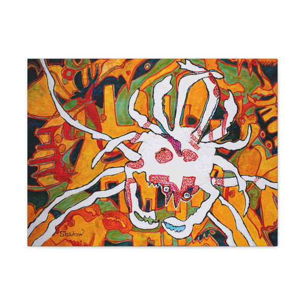 Print, Abstract Art, Folk Art, Painting, Canvas Print, Art Print, Canvas Gallery Wraps, "The Friendly Crab"