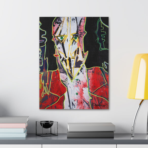 Print, Abstract Art, Folk Art, Painting, Canvas Print, Art Print, Canvas Gallery Wraps, "Mr. Handsome"