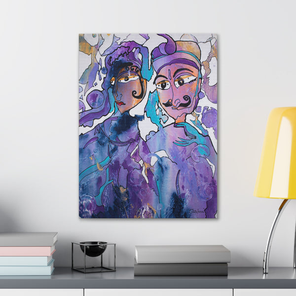Print, Abstract Art, Folk Art, Painting, Canvas Print, Art Print, Canvas Gallery Wraps, "Arranged"