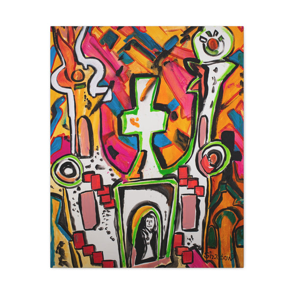 Print, Abstract Art, Folk Art, Painting, Canvas Print, Art Print, Canvas Gallery Wraps, "The Pontiff"