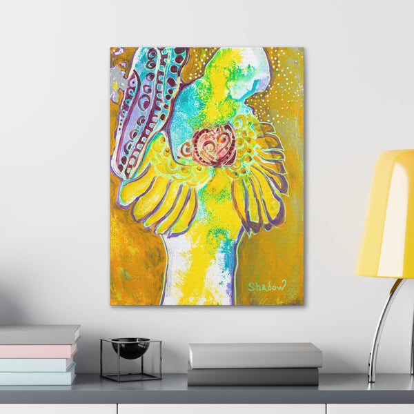Print, Abstract Art, Folk Art, Painting, Canvas Print, Art Print, Canvas Gallery Wraps, "Winchester Cemetery"