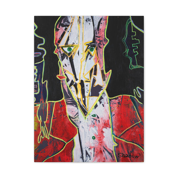 Print, Abstract Art, Folk Art, Painting, Canvas Print, Art Print, Canvas Gallery Wraps, "Mr. Handsome"