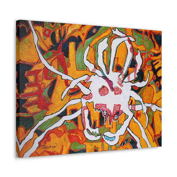 Print, Abstract Art, Folk Art, Painting, Canvas Print, Art Print, Canvas Gallery Wraps, "The Friendly Crab"