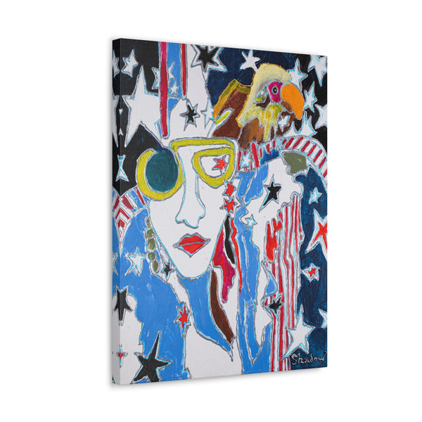 Print, Abstract Art, Folk Art, Painting, Canvas Print, Art Print, Canvas Gallery Wraps, "Miss America"